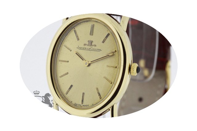 Jaeger-LeCoultre Oval 18 Karat Yellow Go...