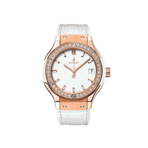 Hublot Classic Fusion Quartz White 18K K...