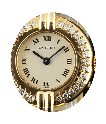 Cartier Colisee With Diamond Case 18k Ye...