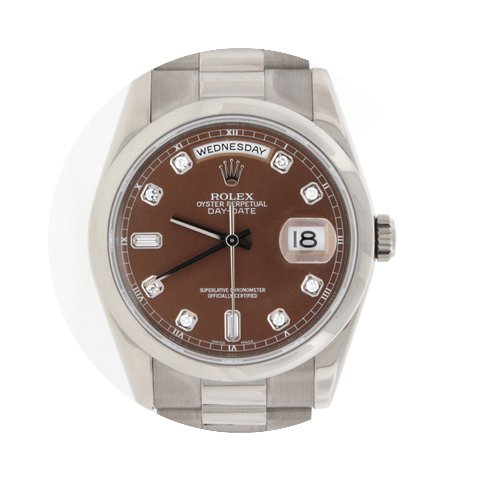 Rolex President White Gold Original Diam...