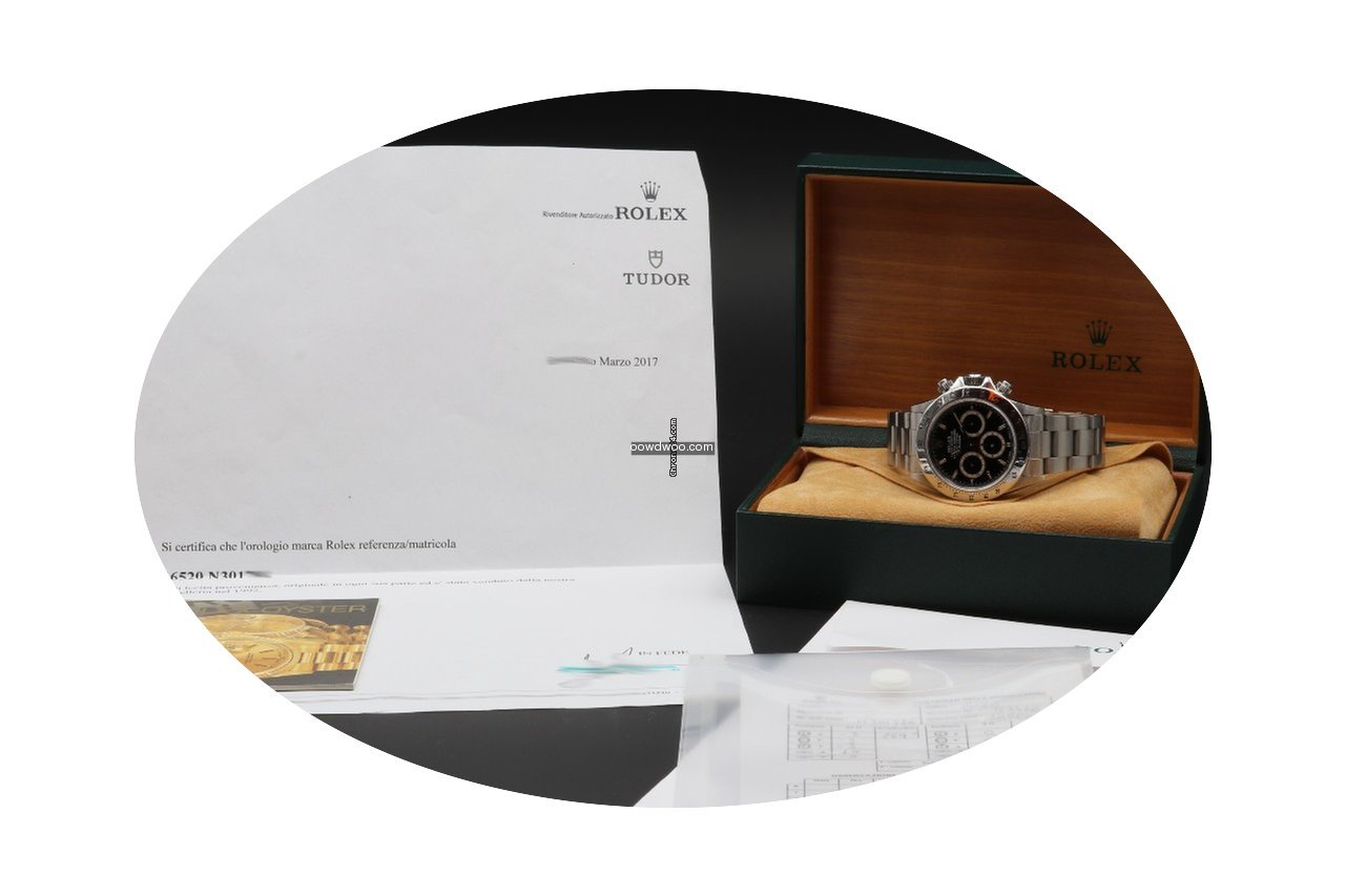Rolex Daytona 16520 N Serial Inverted 6 ...