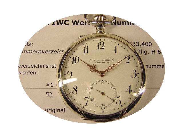 IWC Schöne vintage Taschenuhr in Silber...