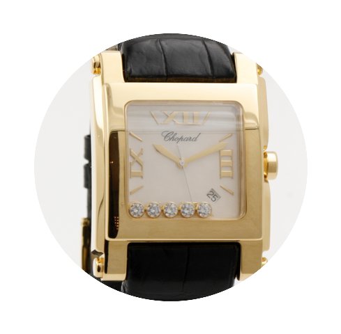 Chopard Happy Sport Square XL Yellow Gol...