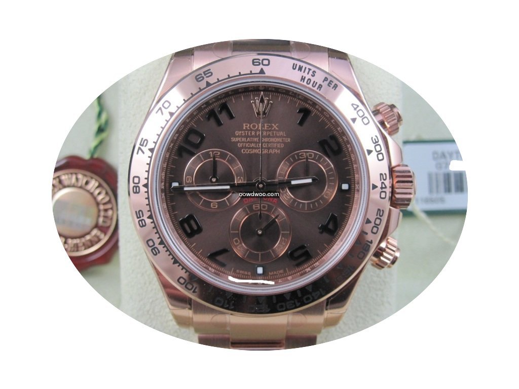 Rolex 116505 Rose Gold Chocolate Dial...