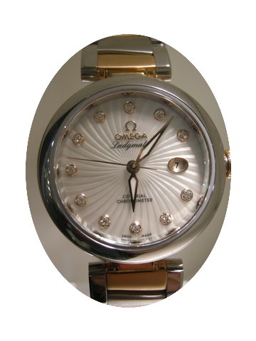 Omega Ladymatic Co-Axial 34 mm bianco su...