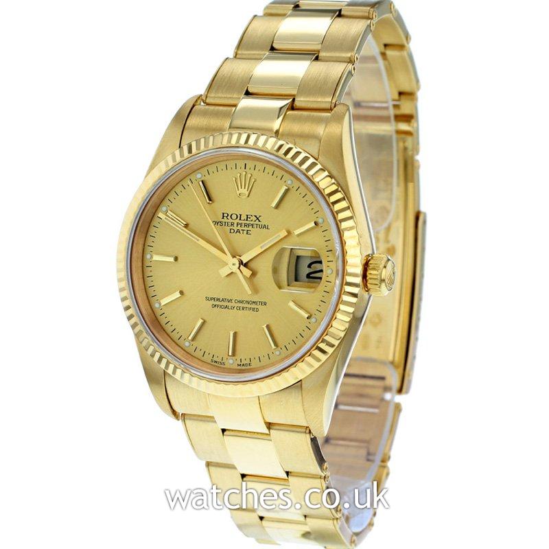 Rolex Oyster Perpetual Date 18ct Watch -...