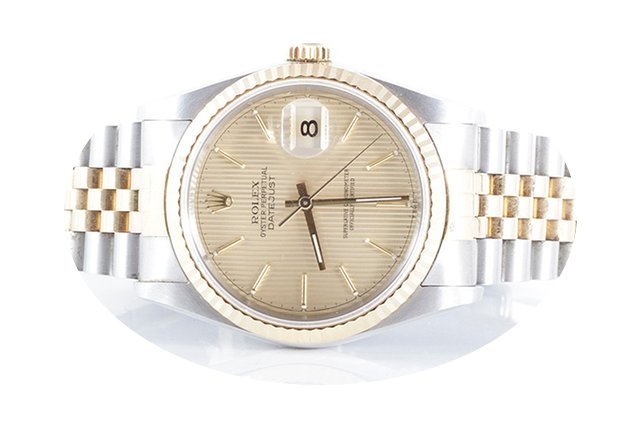 Rolex Mens 18k/SS Datejust - Champagne T...