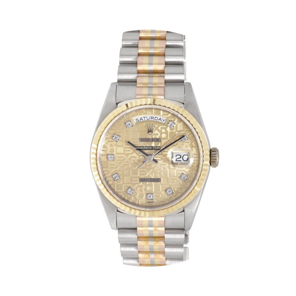 Rolex 18K Tridor Day Date President 1823...