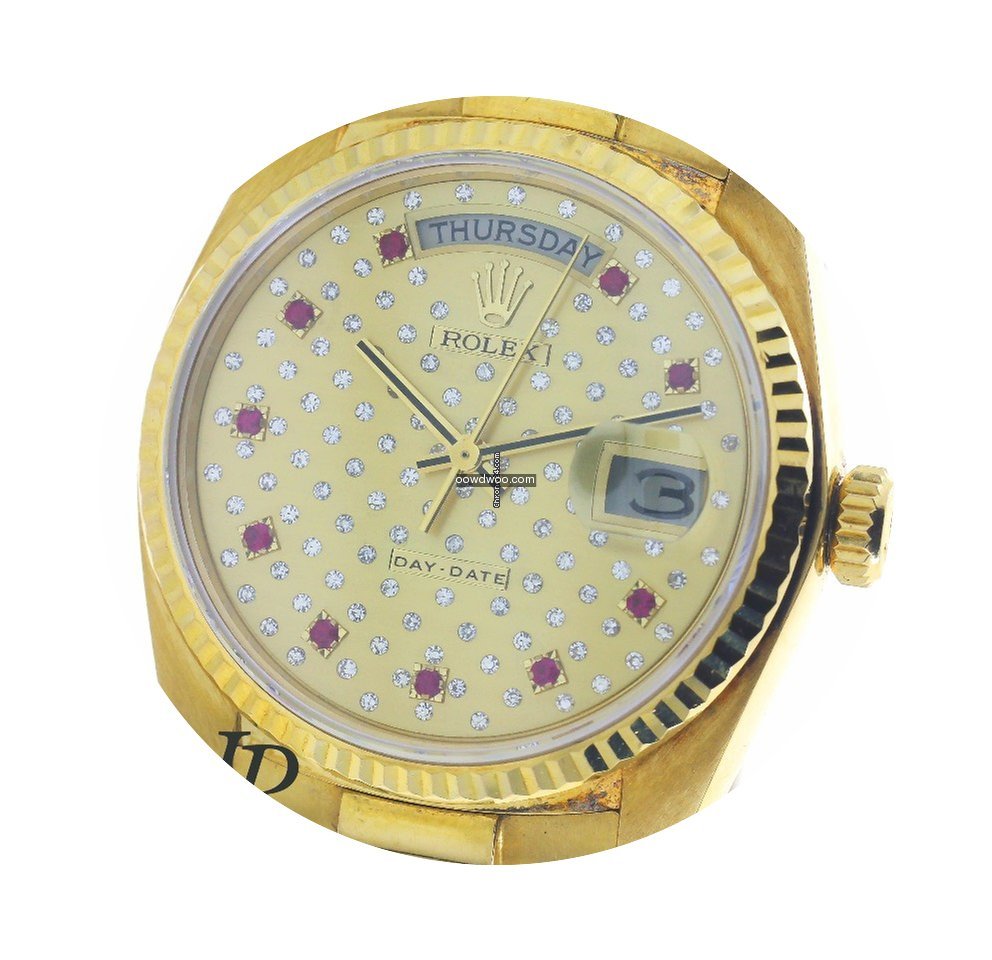 Rolex Day-Date Unpolished Factory Snowfl...