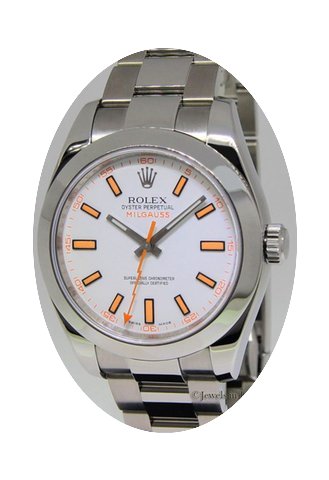 Rolex Milgauss Stainless Steel White Dia...