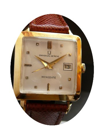 Universal Genève Vintage Monodate 18K y...
