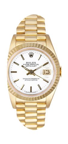 Rolex Women's President Yellow Gold Flut...