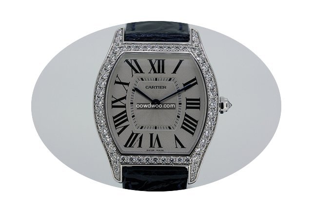 Cartier Tortue White Gold Ladies Watch w...