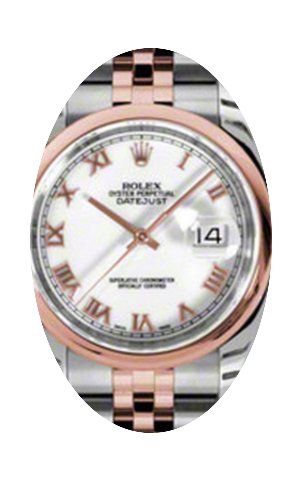 Rolex Datejust 36 116201-WHTRDJ White Ro...