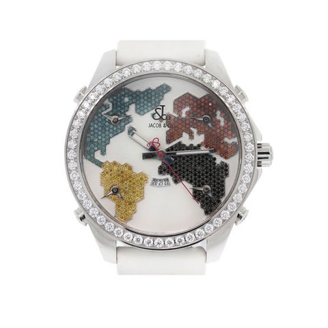 Jacob & Co. White Stainless Steel Di...