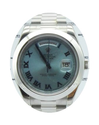 Rolex Day Date II Platinum ICE Blue Roma...