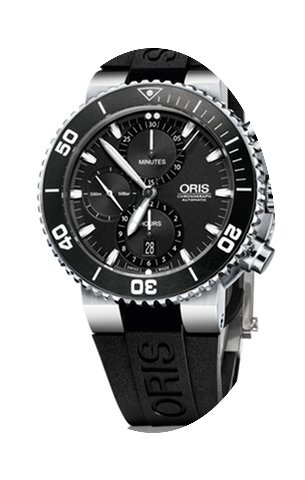 Oris Aquis Chronograph, Black Dial, Rubb...