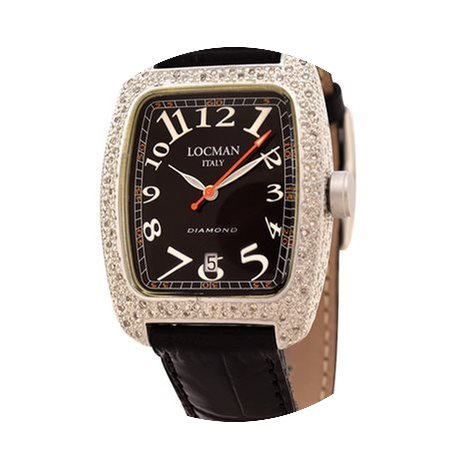 Locman Diamond Tonneau Black Dial Black ...
