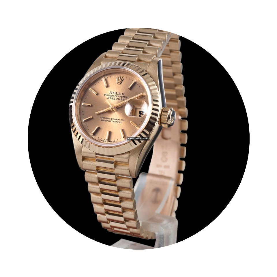 Rolex datejust yellow gold lady size...