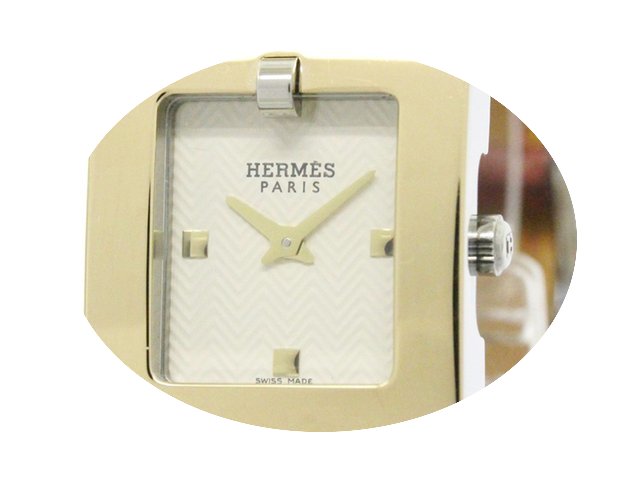 Hermès Belt Watch Steel Gold Plated Qua...