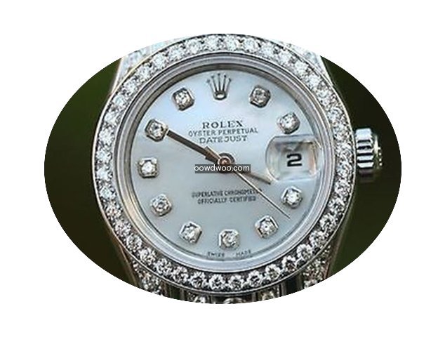 Rolex Ladies 18k White Gold Diamonds Mas...