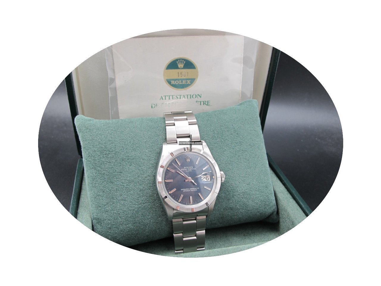 Rolex OYSTER DATE 1501 with Original Blu...