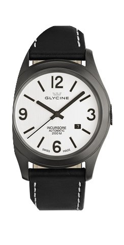 Glycine Incursore 46mm Black PVD leather...