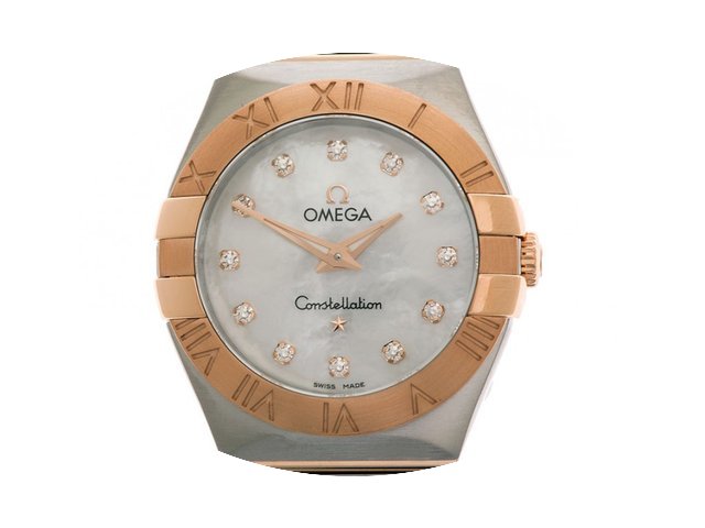 Omega Constellation Stahl/18 kt Roségol...