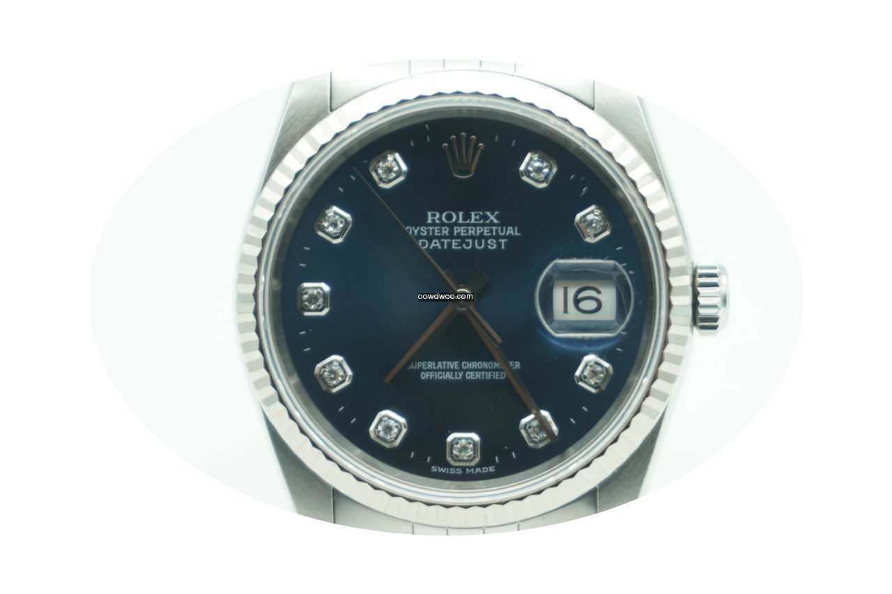Rolex Datejust 36mm Blue Dial FACTORY DI...