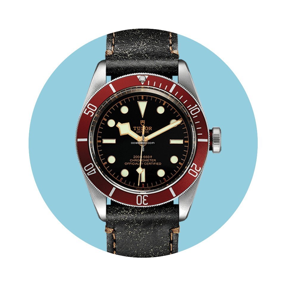 Tudor Heritage Black Bay rot Lederband &...