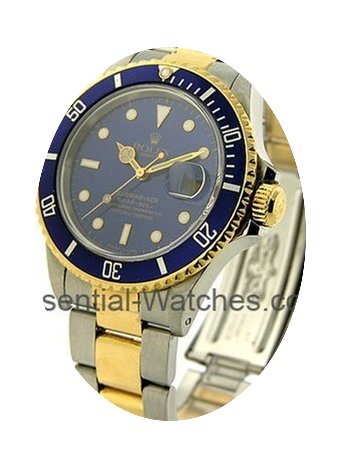 Rolex Used Submariner 2 Tone Blue Dial...
