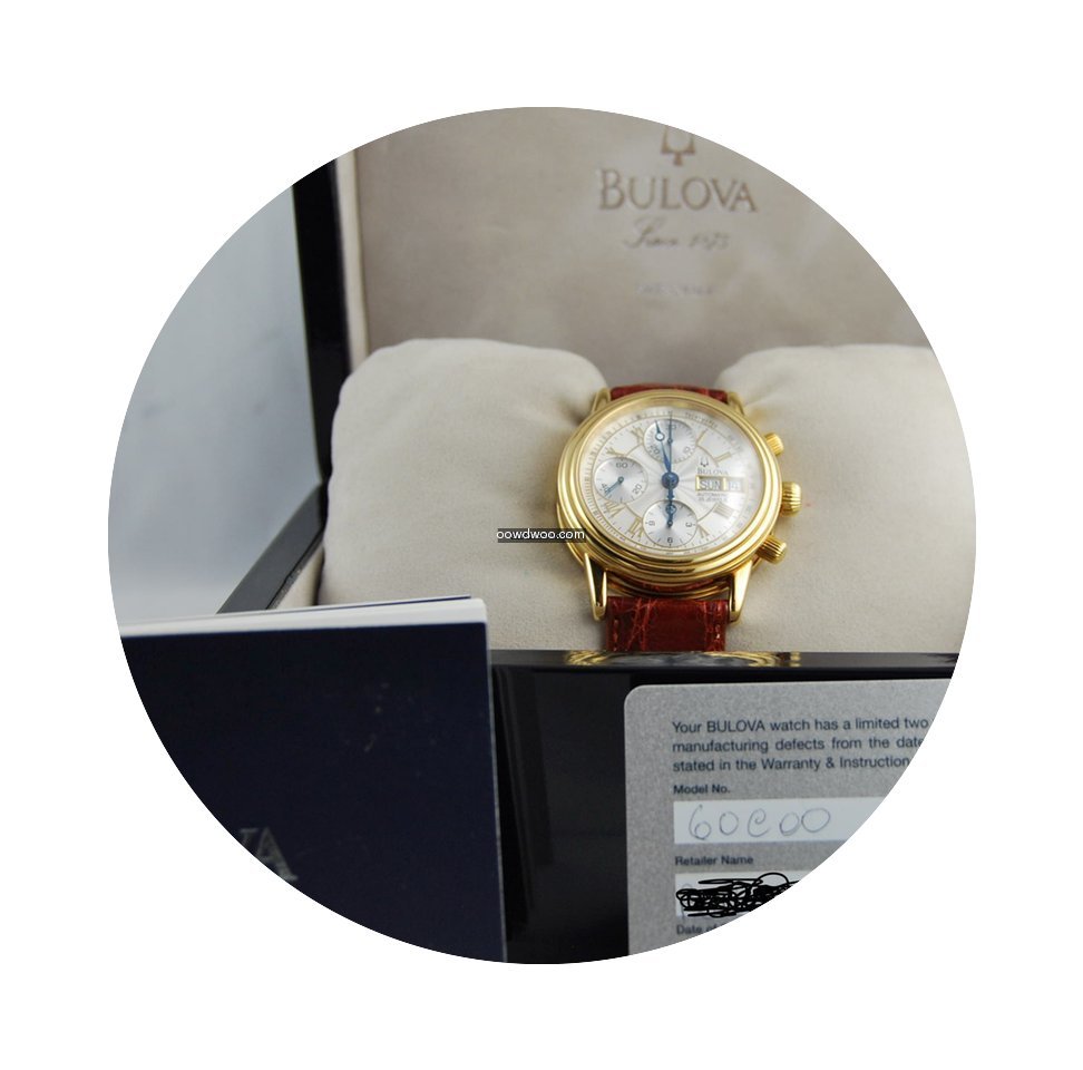 Bulova Chrono, Gold 18, Near Nos, Ref 60...