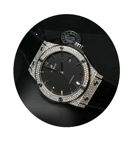 Hublot Classic Fusion - Titanium Pave Au...