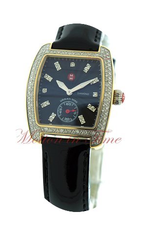 Michele Urban Mini, Black Diamond Dial, ...