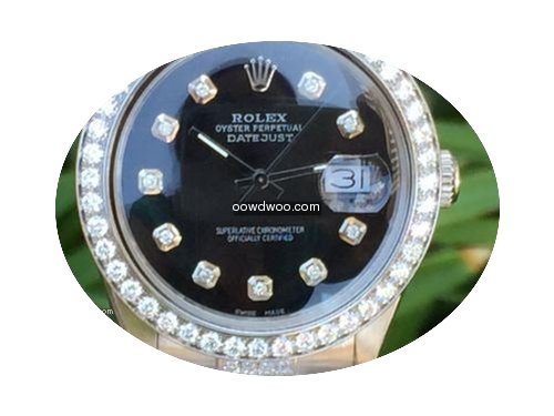 Rolex Datejust Mens Womens 36mm Diamond ...