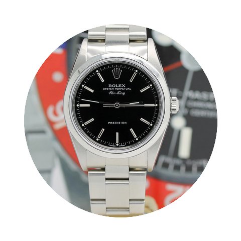 Rolex Air King Stahl Ref: 14000M - mit B...