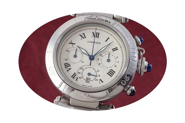 Cartier Pasha Chronograph Edelstahl Herr...