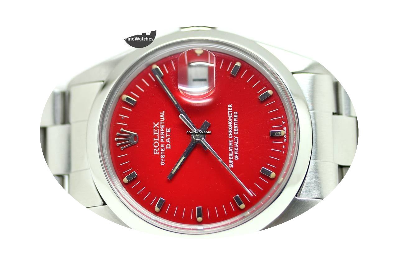 Rolex Oyster Perpetual Date Red Aftermar...