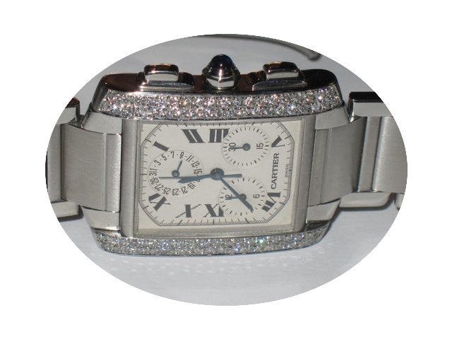 Cartier Tank Francaise Chronograph Diamo...