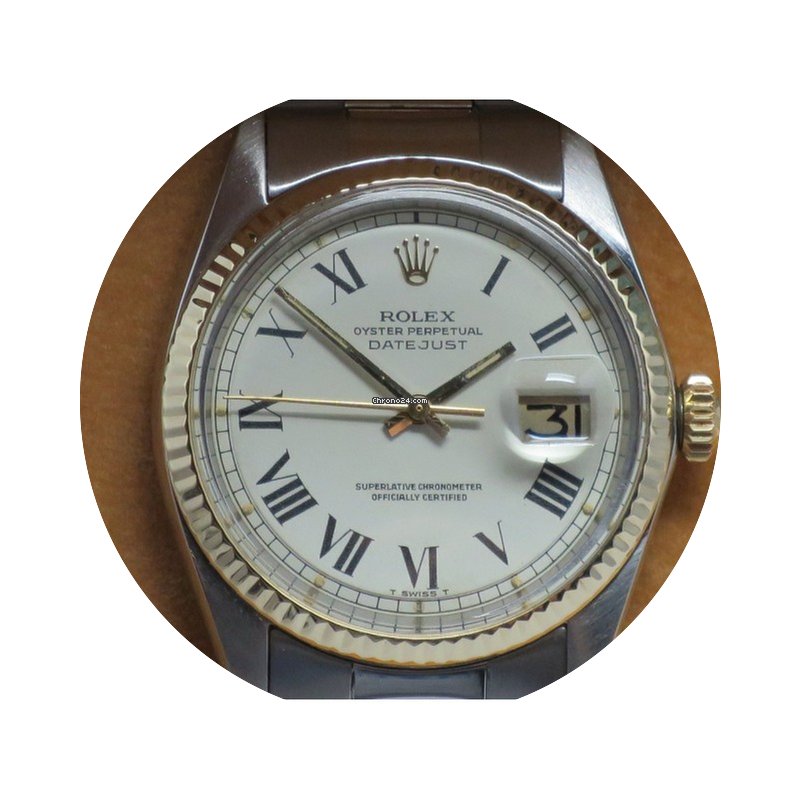 Rolex Vintage Datejust 1601 D'Agosto Whi...
