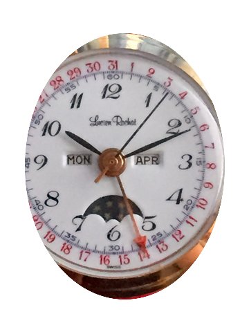 Lucien Rochat Vintage triple calendar mo...