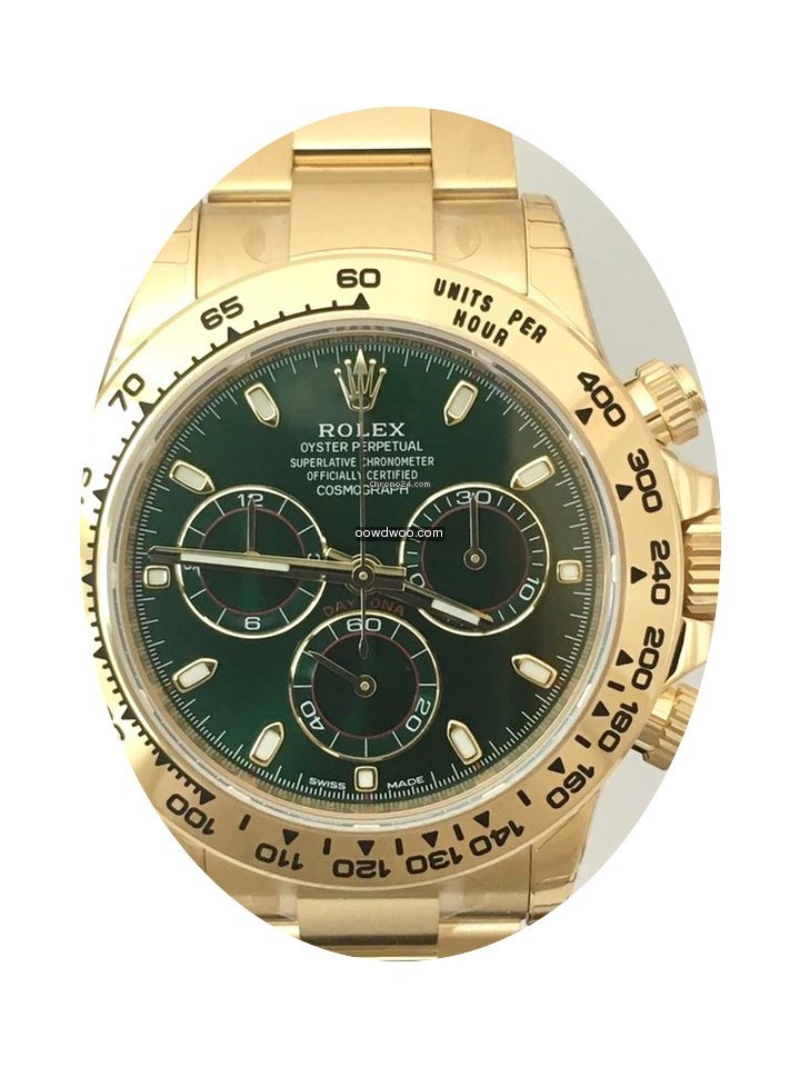 Rolex Daytona Yellow Gold Green Dial 116...