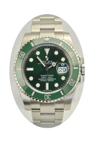 Rolex Submariner/Steel/Green ceramic gre...
