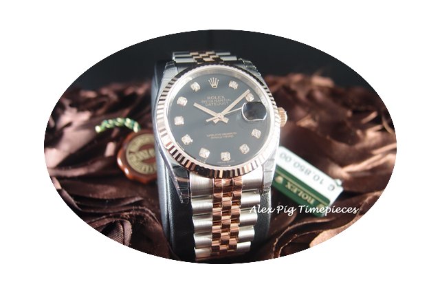 Rolex Datejust 116231 2-Tone ROSE GOLD B...