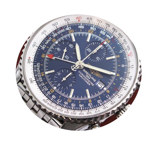 Breitling Navtimer World GMT Blue Dial...