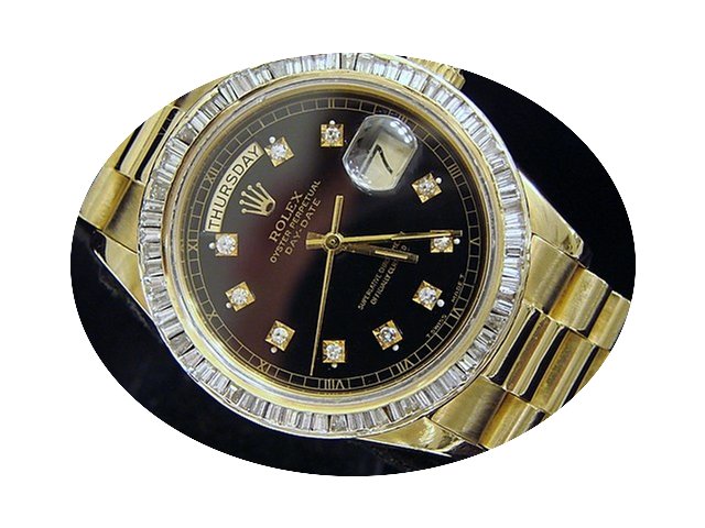 Rolex 18k Gold Day-date President Black ...