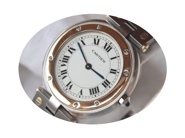 Cartier SANTOS ronde Homme quartz OR et ...