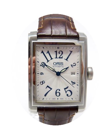 Oris Rectangular Date Edelstahl Automati...