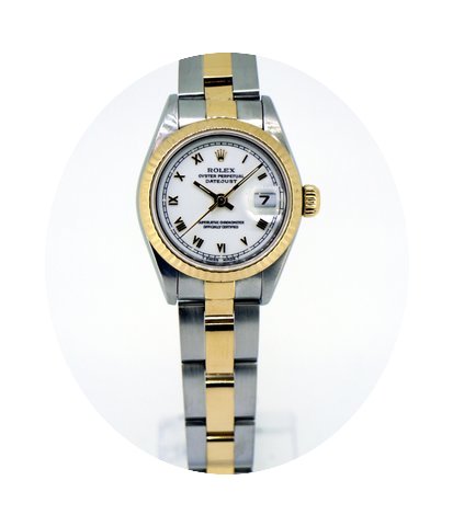 Rolex Lady Datejust 69173 White Roman Di...