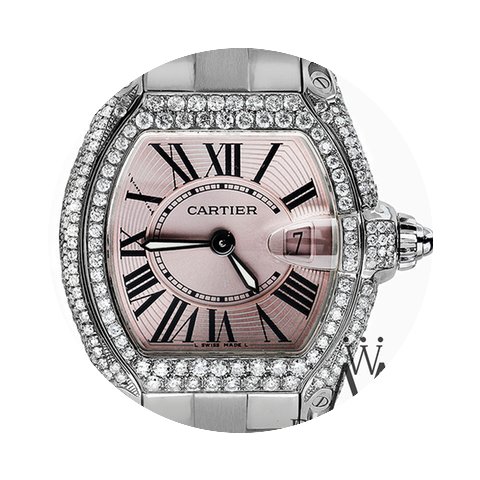 Cartier Roadster Small, Pink Dial - Stai...